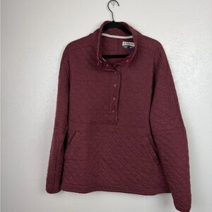 Magellan Outdoors Quilted Pullover Hoodie - Burgundy